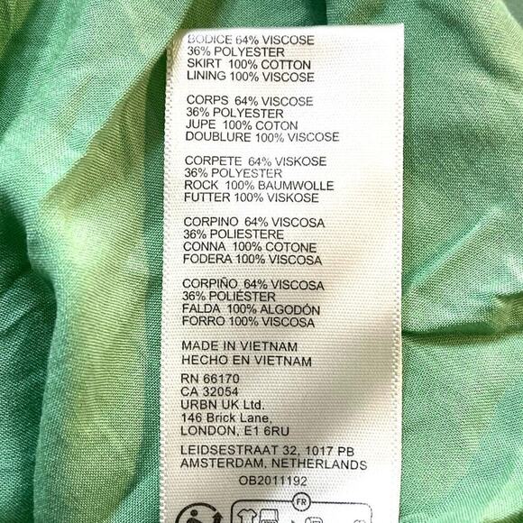 Free People Drops Of Venus Midi Dress Green Sz Medium Vacation Spring Summer NWT - Picture 8 of 9